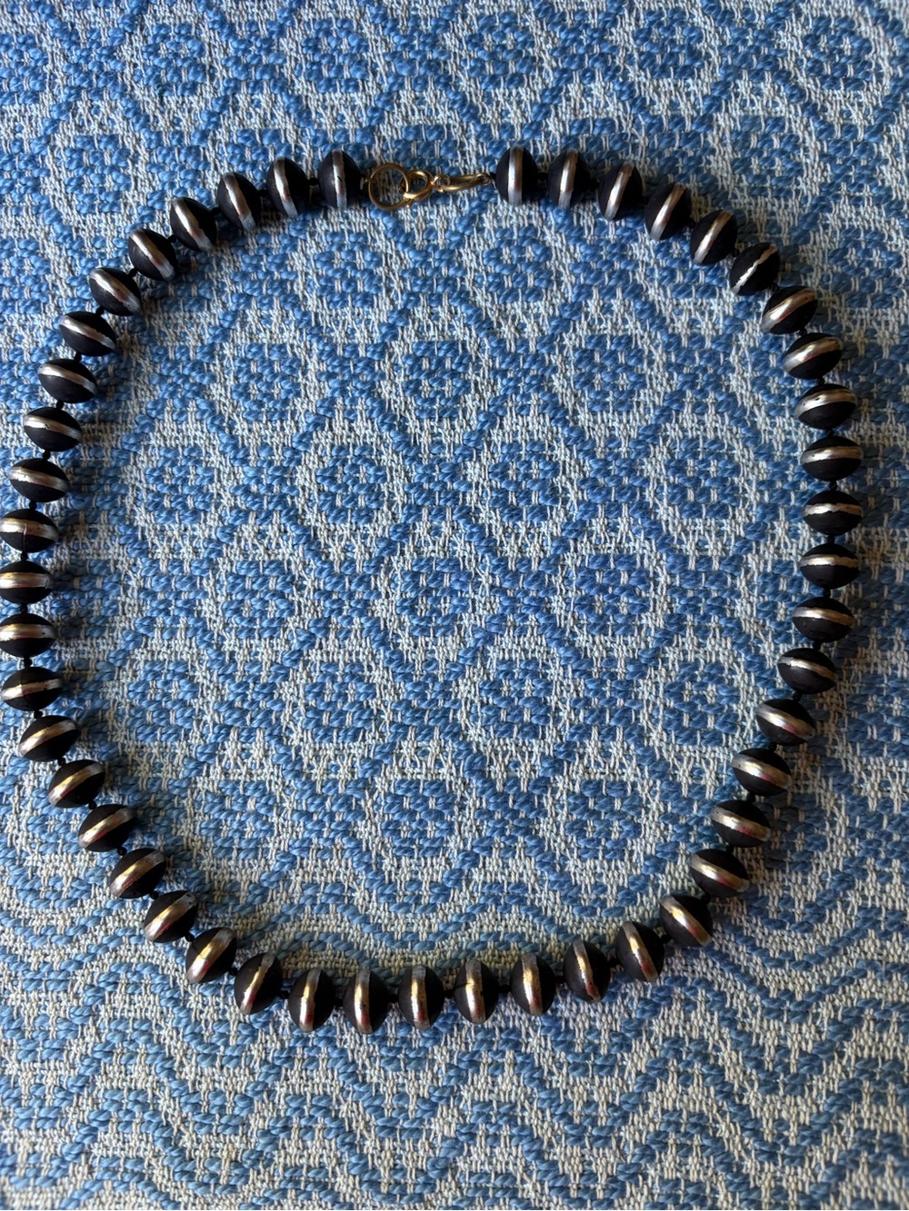 Black and Silver Beaded Women's Necklace